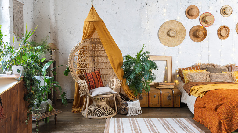 bohemian design with natural elements