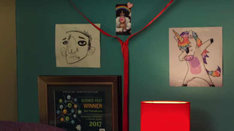 Devi's artwork in her room