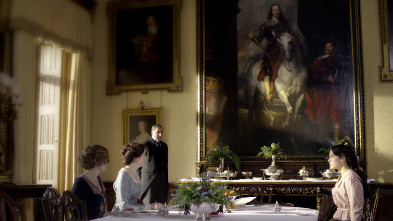 Dining room in Downton Abbey