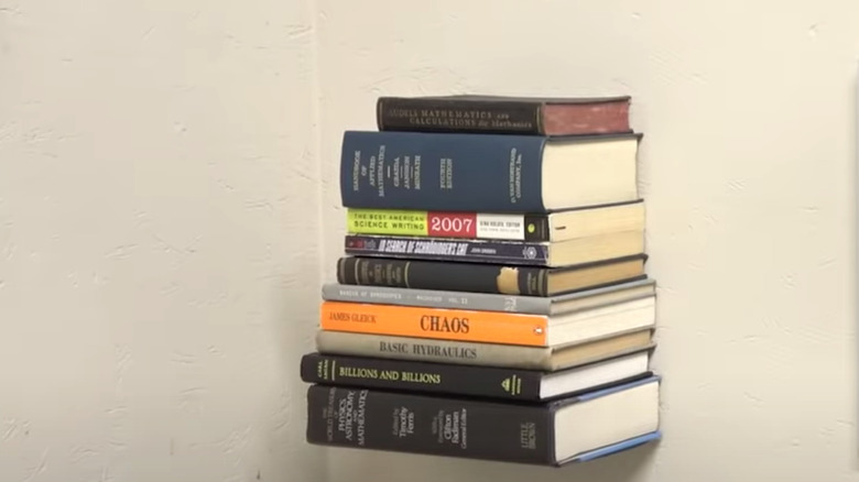 Floating bookshelf on the wall