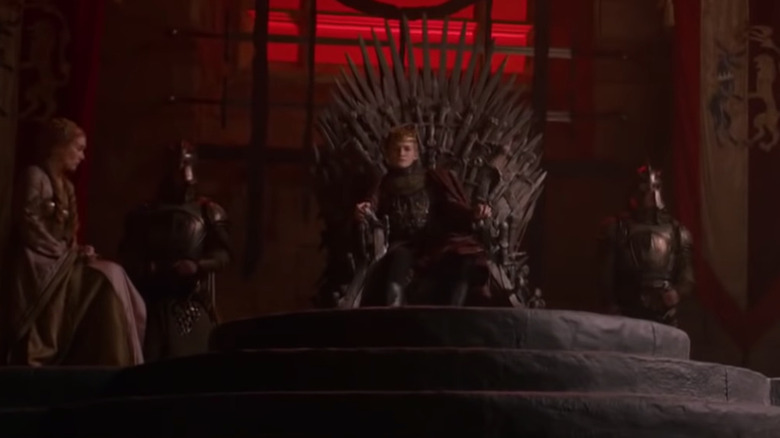 Joffrey on the iron throne 