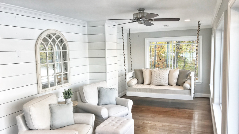 Shiplap walls in a home