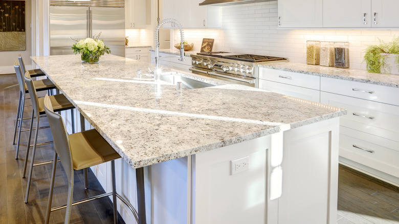 kitchen with granite countertops