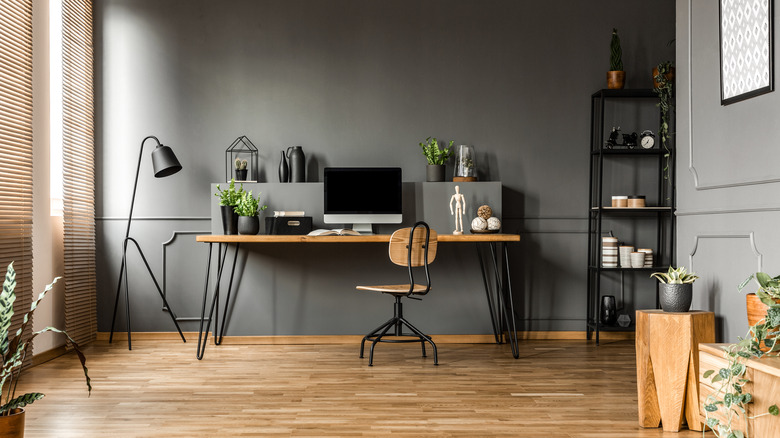 dark and moody home office