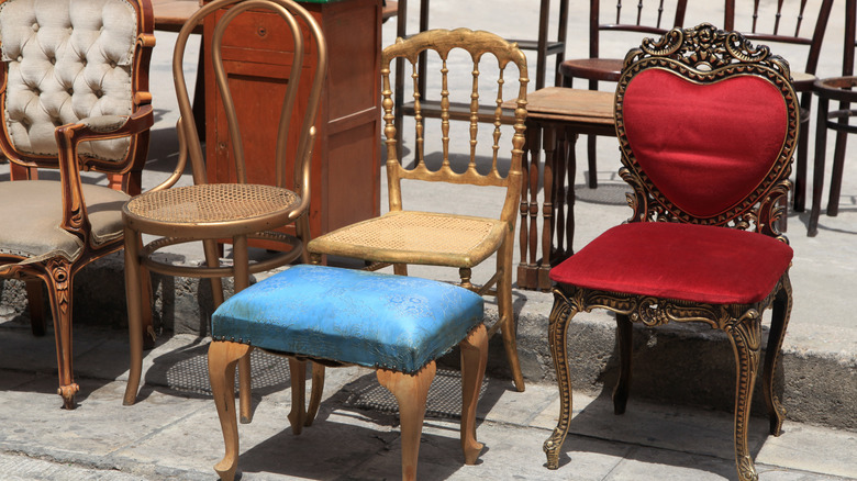 chairs at flea market