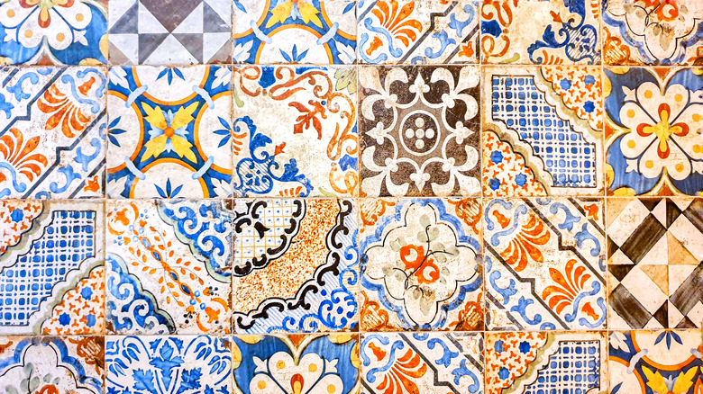 colorful Mediterranean mosaic tiles 