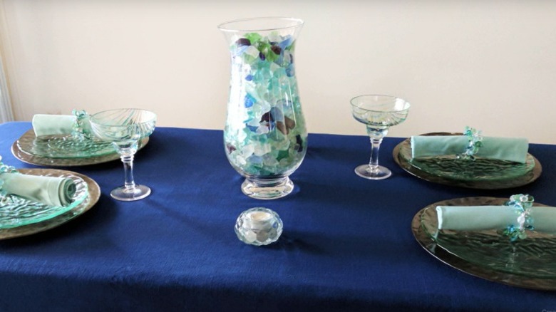 sea glass tablescape 