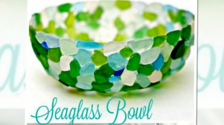 DIY bowl made of sea glass