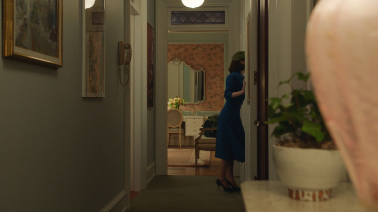 Hallway view inside Mrs. Maisel's apartment