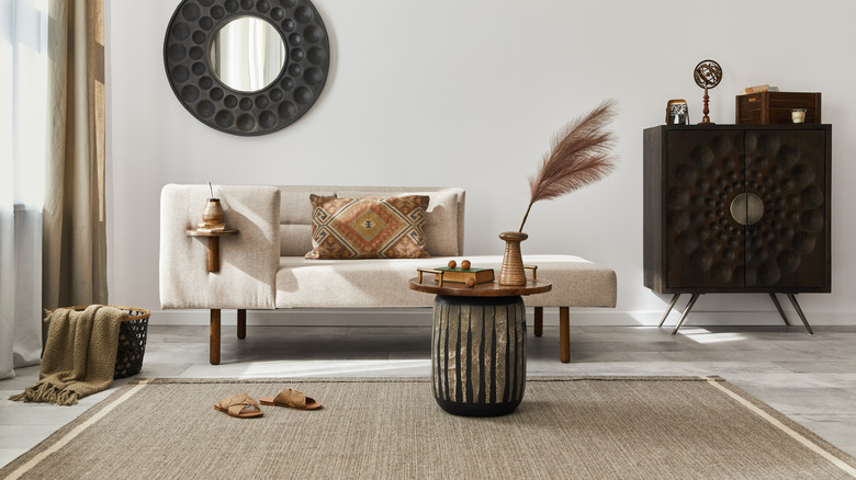 textural elements in living room