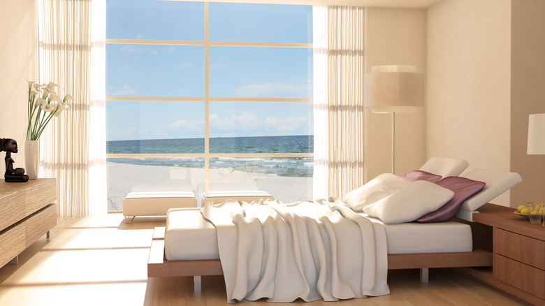 Coastal beach house design bedroom