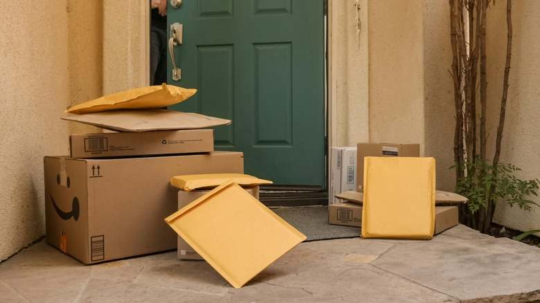 packages on doorstep