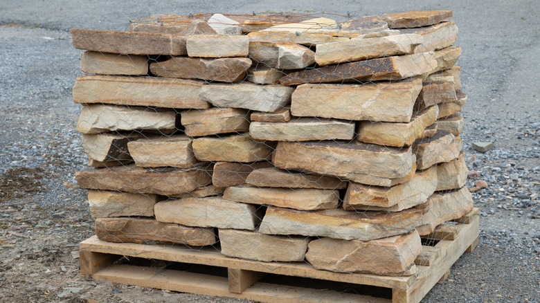 pallet of flagstones