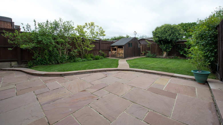 stone paver patio