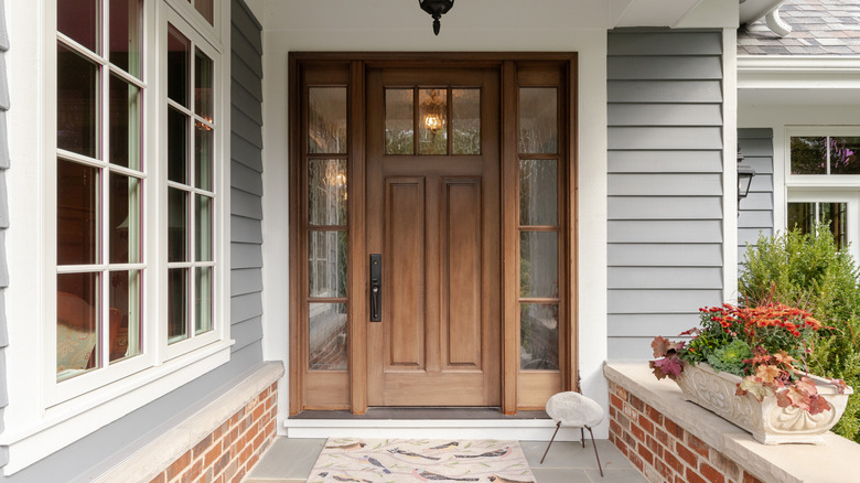 wood farmhouse style front door