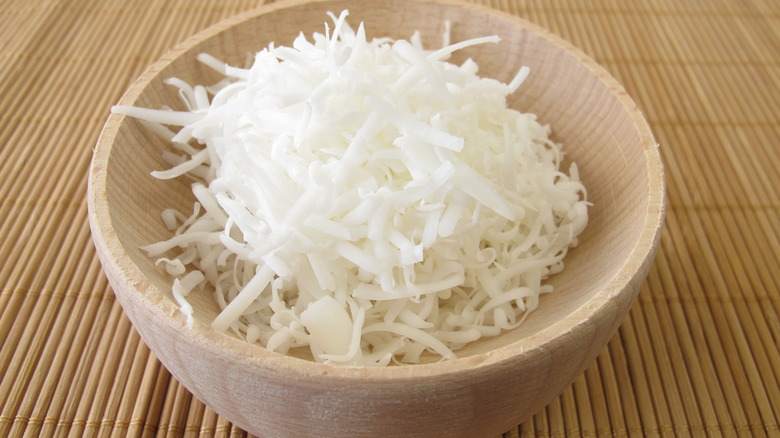 Bowl of grated soap flakes