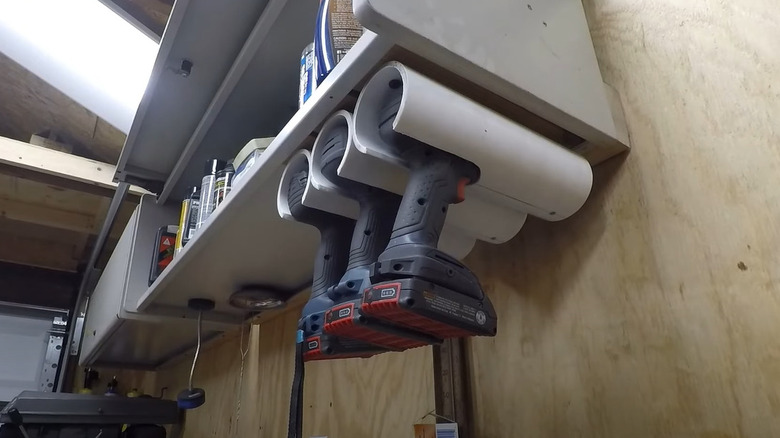 pvc pipe hanging tool holder