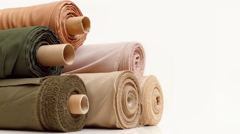 Rolls of fabric