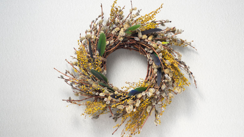 Dried floral wreath