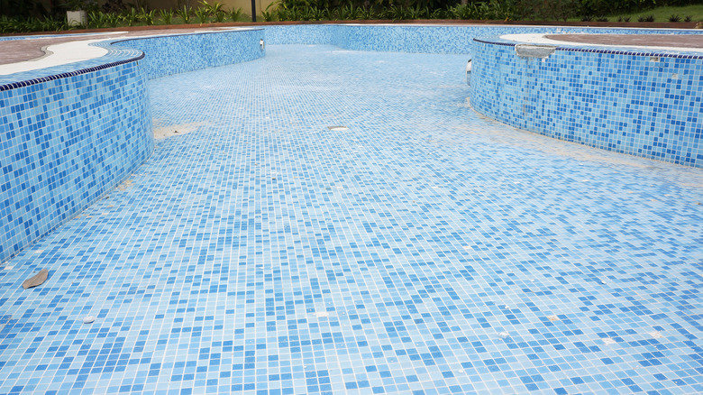 Empty inground pool