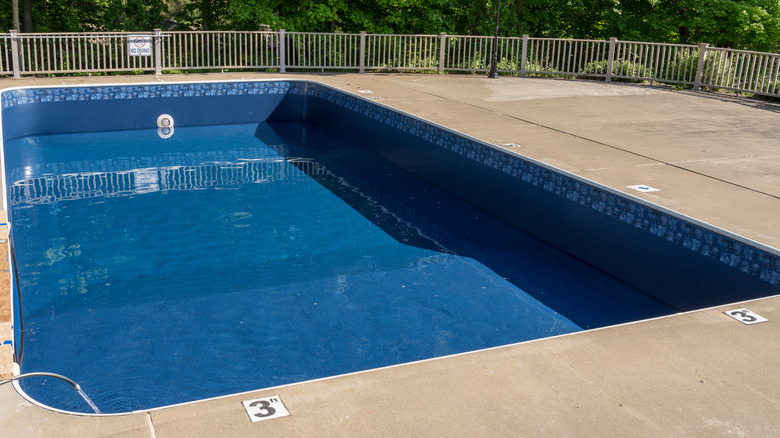 Pool being drained