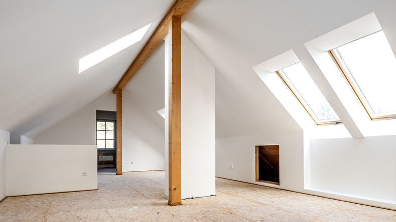 clean and empty attic