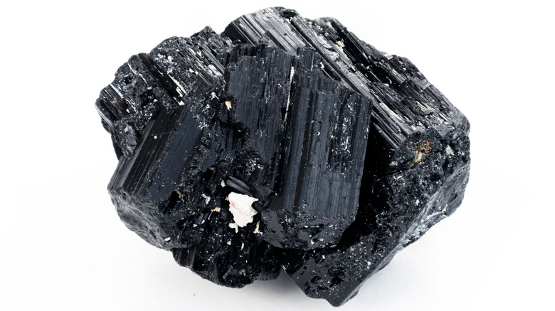 a black tourmaline stone