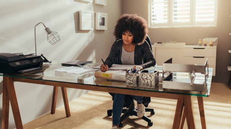 Woman at desk