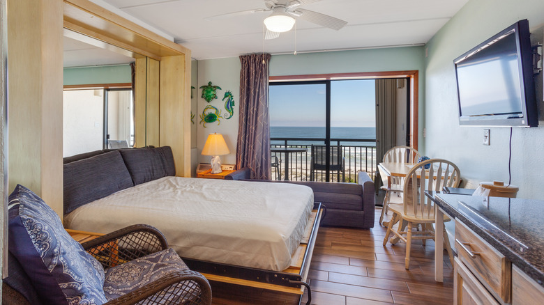 Murphy bed in bedroom