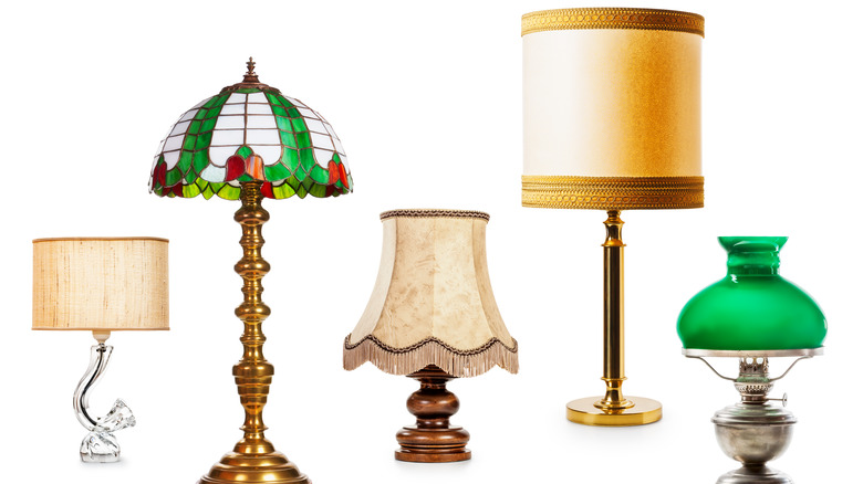 Different vintage lamps