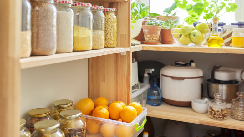 Open shelved pantry 