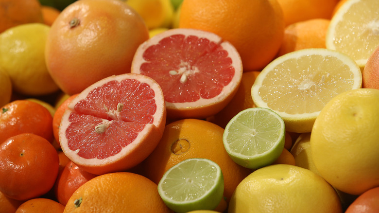 various citrus fruits