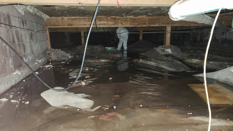 flooded crawl space