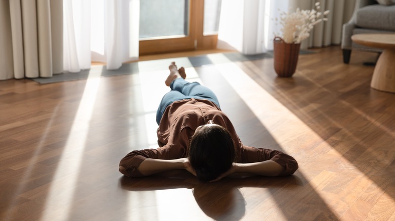 a homeowner relaxing