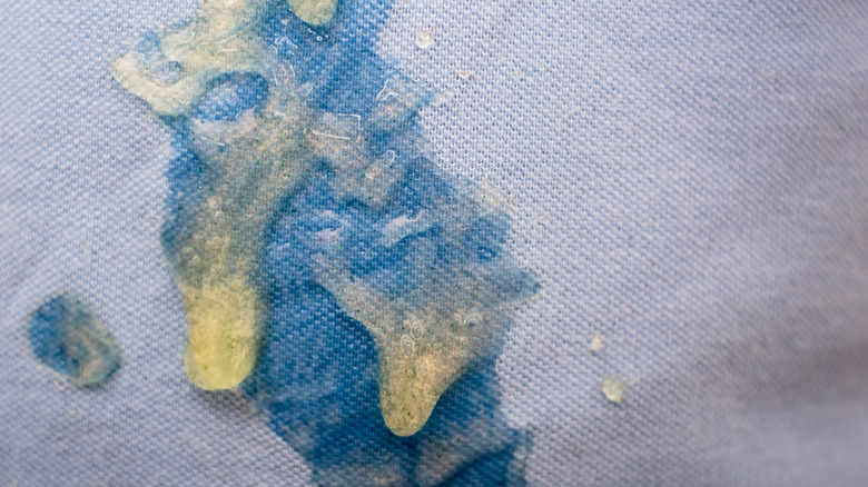 slime on a shirt