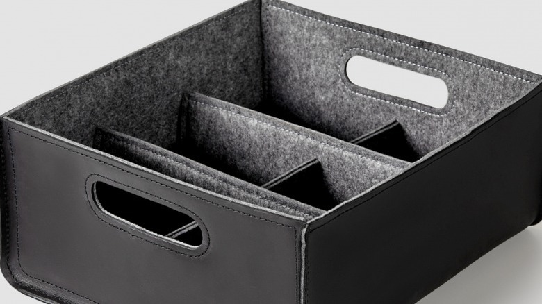 Office storage box with dividers