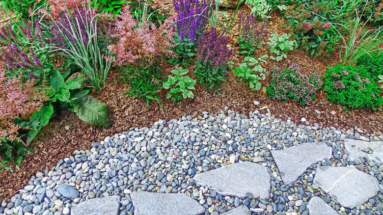 gravel path in a garden