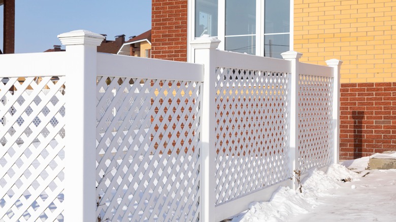 Vinyl fence in a home's backyard