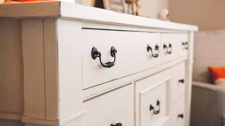 dresser with old drawers