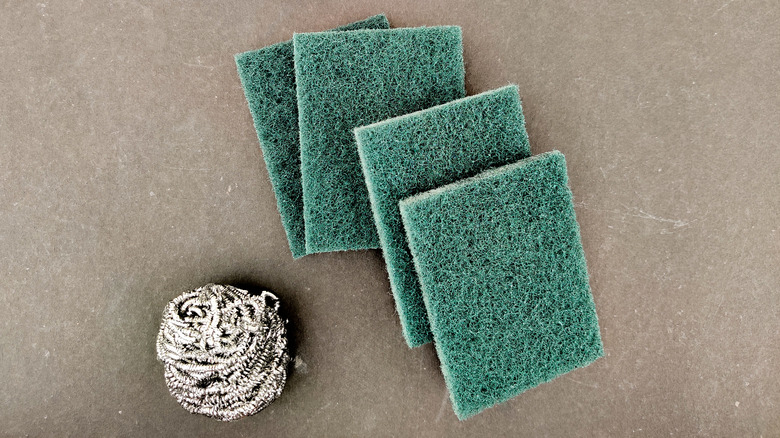 scouring pad and abrasive sponge