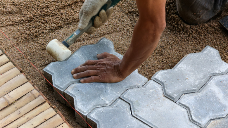 laying pavers