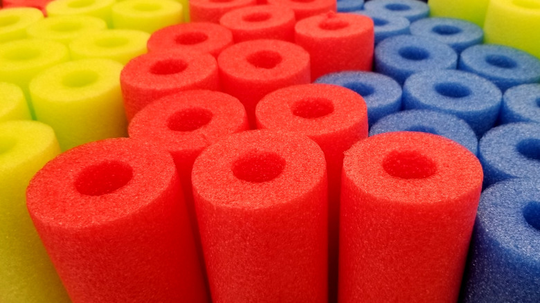 Colorful pool noodles