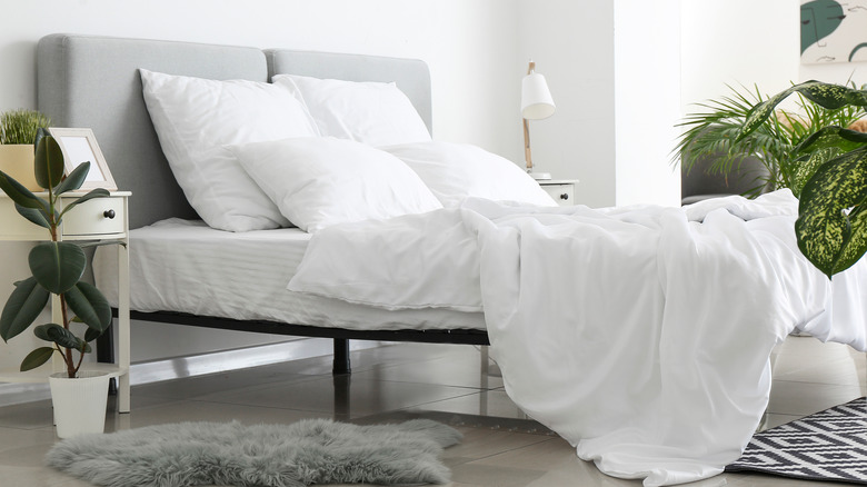 crisp, white bedsheets