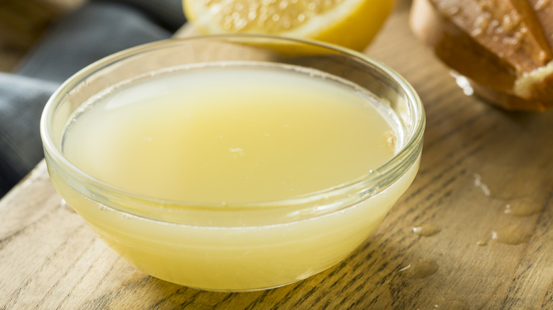 Bowl of lemon juice