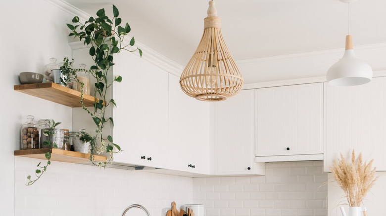 open shelves in kitchen