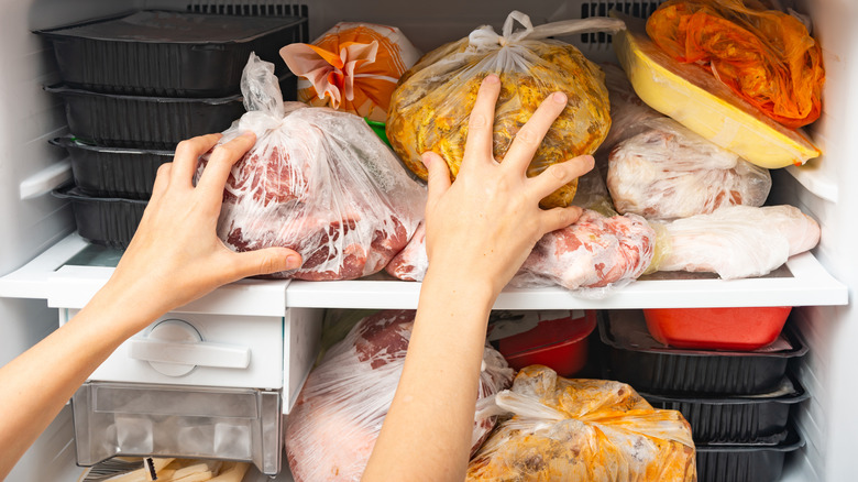 full freezer with little room