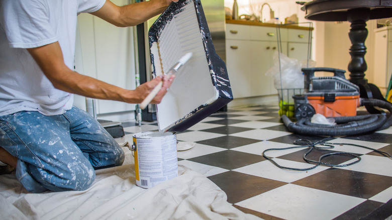 painting in kitchen