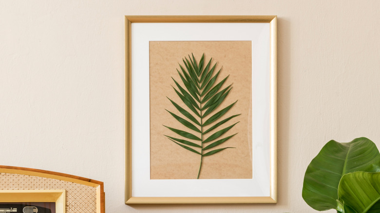 pressed foliage framed