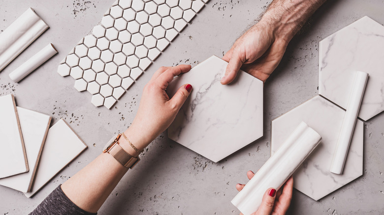 Choosing bathroom tiles