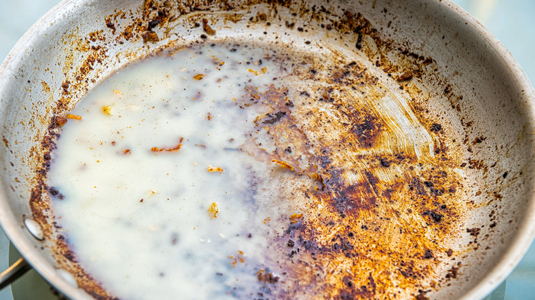 bacon fat on a pan